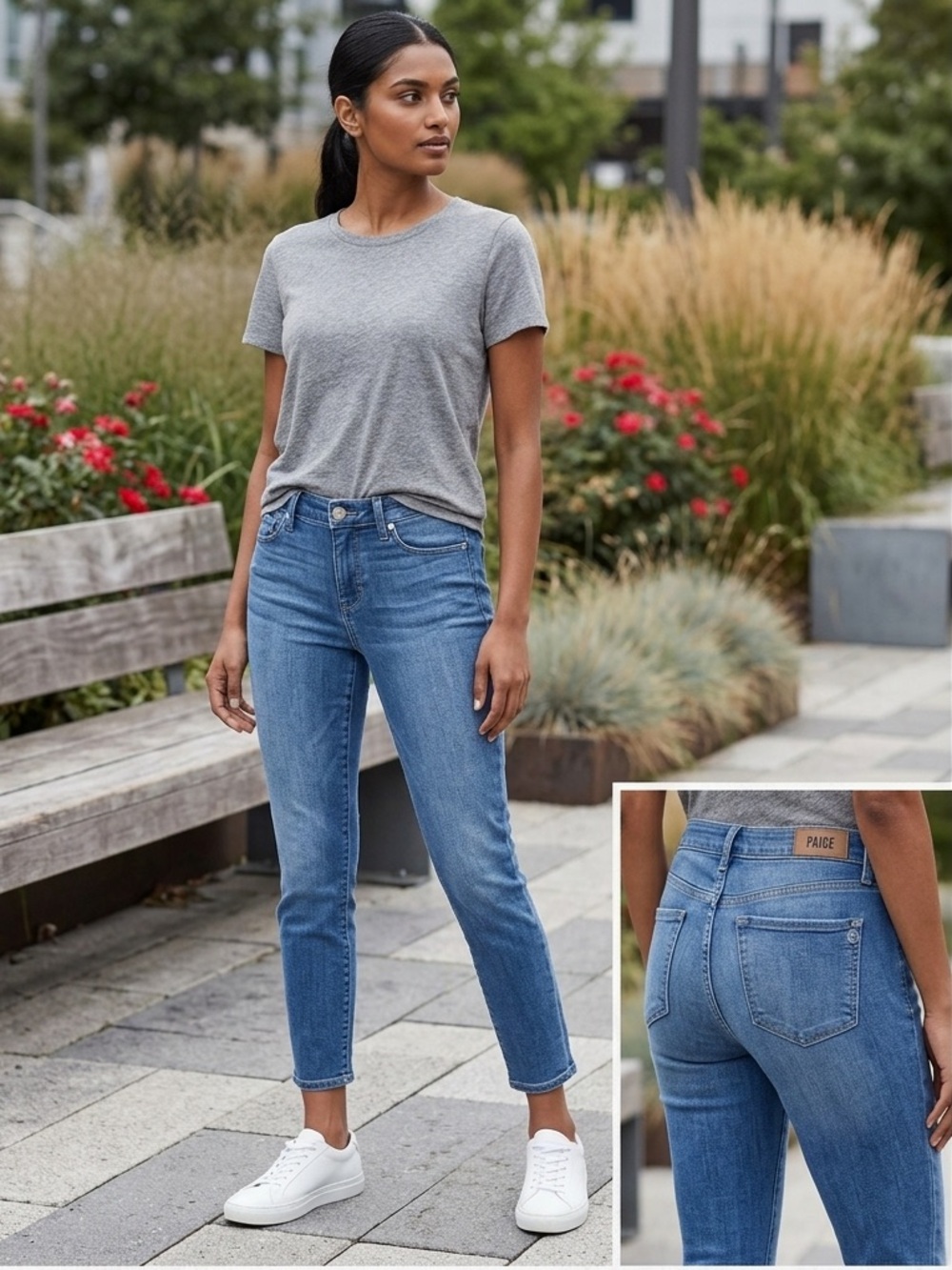 PAIGE EUC Women's Verdugo crop
Mid rise Blue Jeans. Size 27